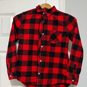 Cat & Jack Buffalo Plaid Button-Up Shirt